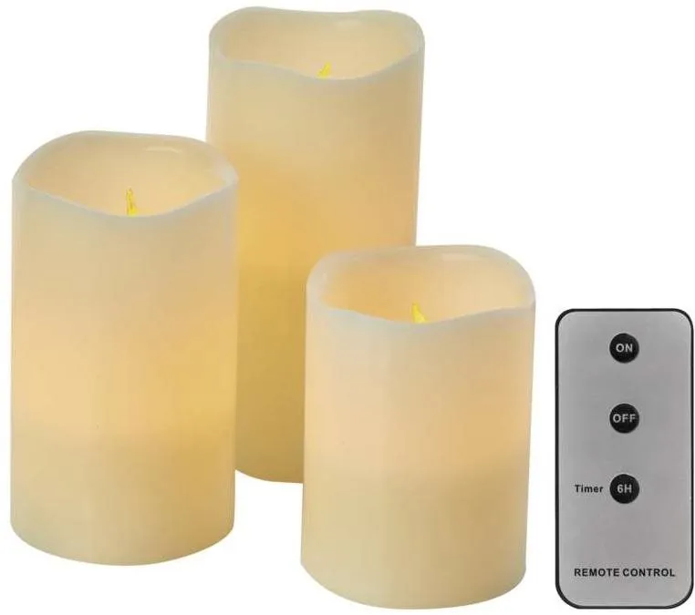 LED sviečka EMOS LED dekorácia - 3x vosková sviečka, 3x 3x AAA, vnútorné, vintage, ovládač