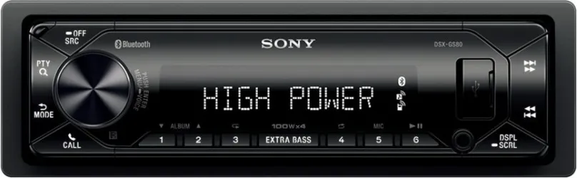 Autorádio Sony DSX-GS80, bez mechaniky, výkon zosilňovača 4x100 W, veľkosť 1 DIN, operačná