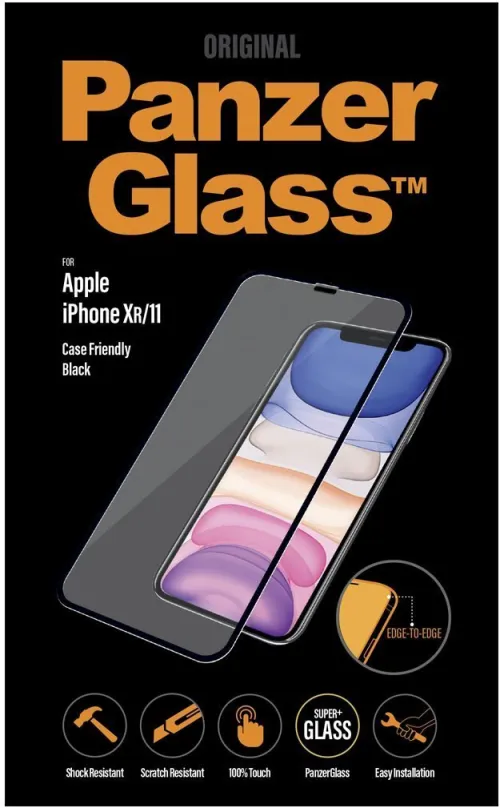 Ochranné sklo PanzerGlass Edge-to-Edge pre Apple iPhone Xr / 11 čierne
