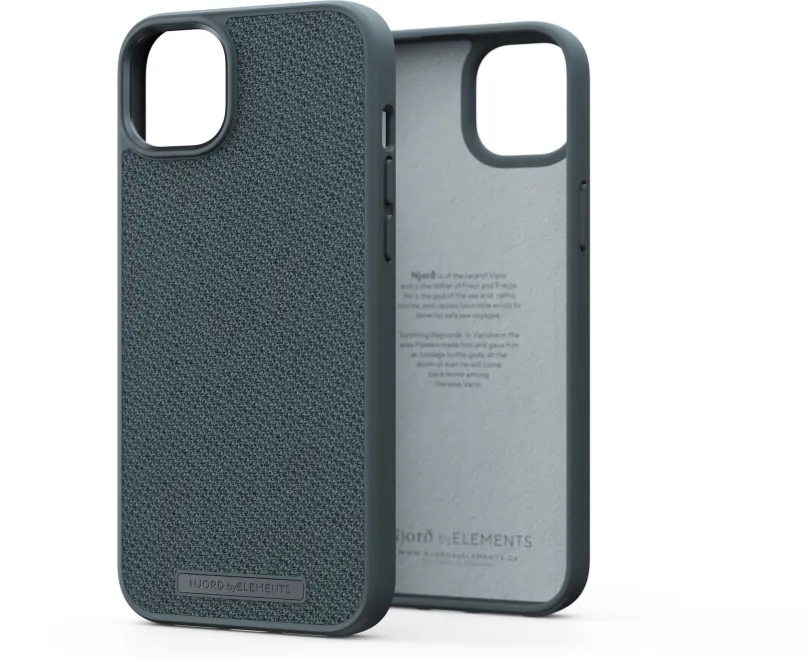 Kryt na telefón Njord iPhone 14 Plus Woven Fabric Case Dark Grey