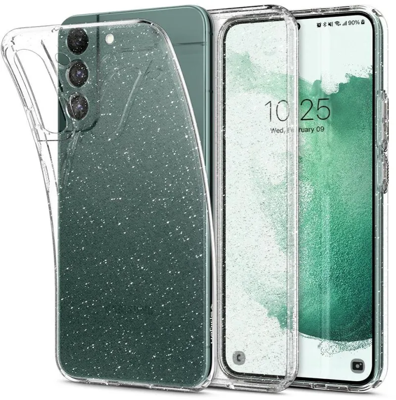 Kryt na mobil Spigen Liquid Crystal Glitter Crystal Quartz Samsung Galaxy S22, pre Samsung