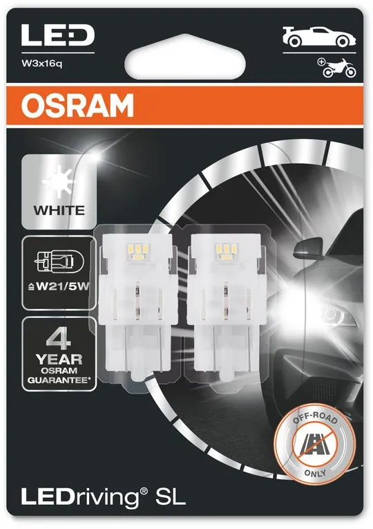 LED autožiarovka OSRAM LEDriving SL W21/5W Studene biela 6000K 12V dva kusy v balení