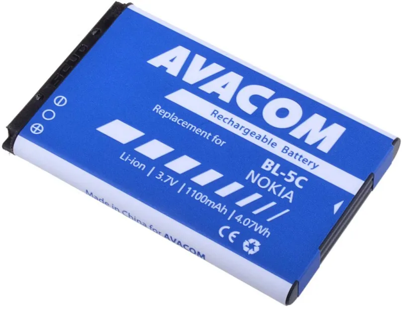 Batéria pre mobilný telefón Avacom za Nokia 6230, N70, Li-ion 3.7V 1100mAh (náhrada BL-5C)