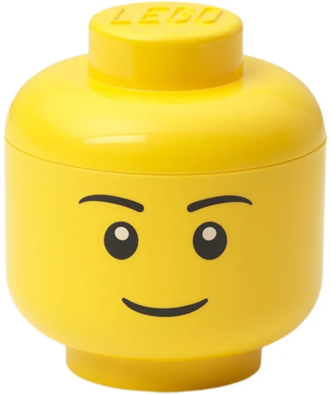 Úložný box LEGO úložná hlava (mini) - chlapec, , rozmery 10,2 x 10,2 x 12 cm (ŠxVxH), hmot