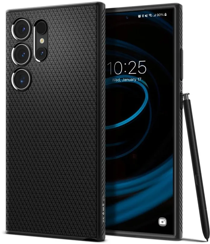 Kryt na mobil Spigen Liquid Air Matte Black Samsung Galaxy S24 Ultra