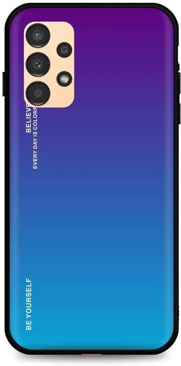 Kryt na mobil TopQ Kryt LUXURY Samsung A13 pevný dúhový purpurový 72309