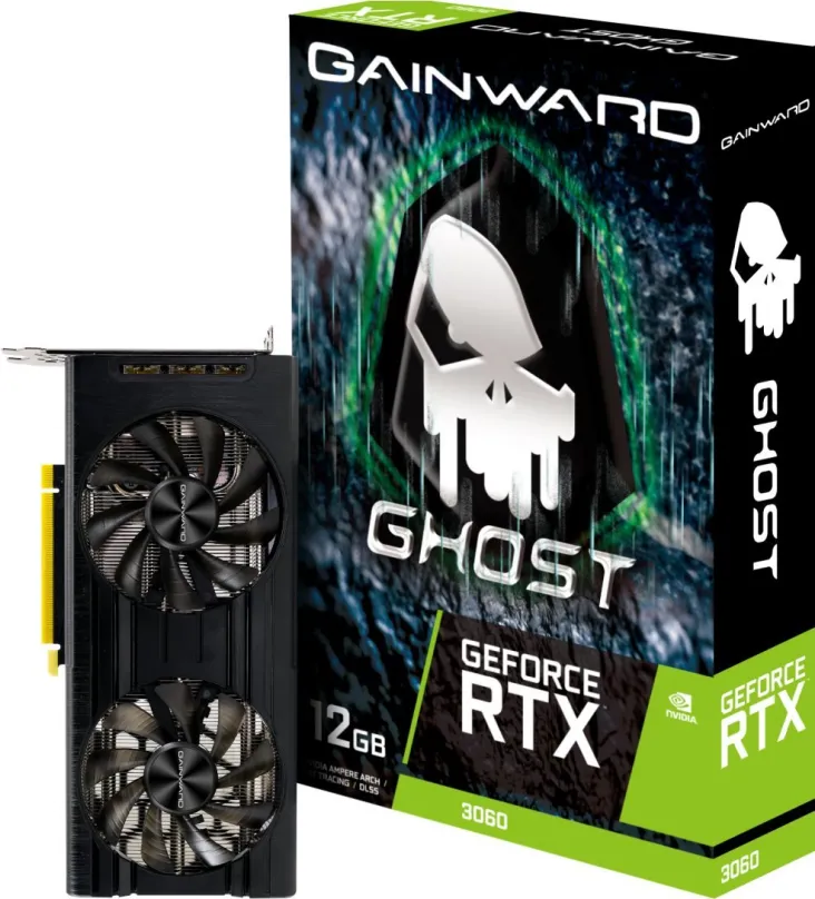 Grafická karta GAINWARD GeForce RTX 3060 Ghost 12G, 12 GB GDDR6 (15000 MHz), NVIDIA GeFor