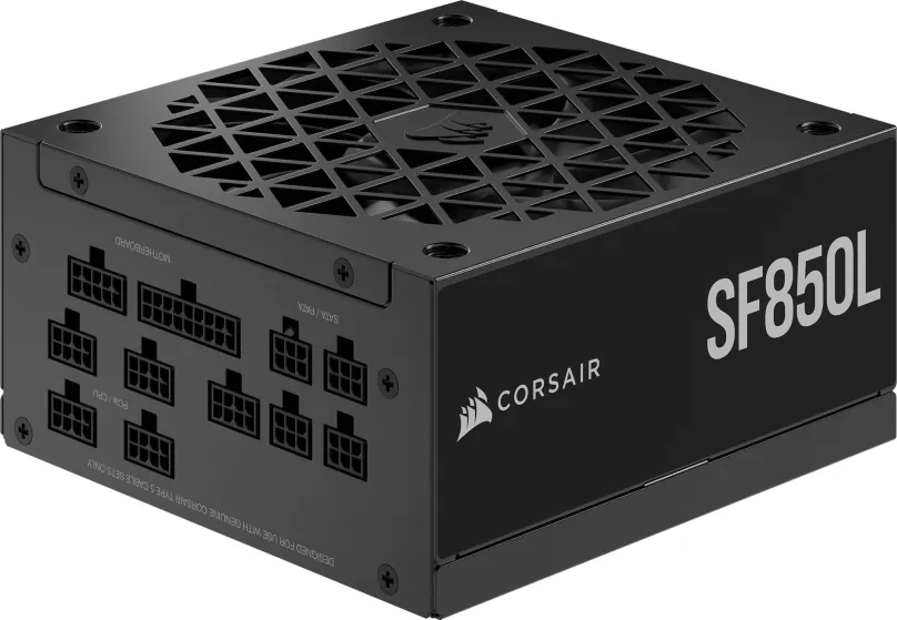 Počítačový zdroj Corsair SF850L, 850W, SFX, 80 PLUS Gold, účinnosť 90%, 4 ks PCIe (8-pin /