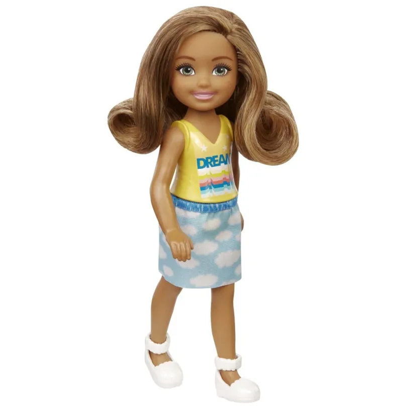 Barbie Chelsea bábika v žltom tričku, Mattel GXT36