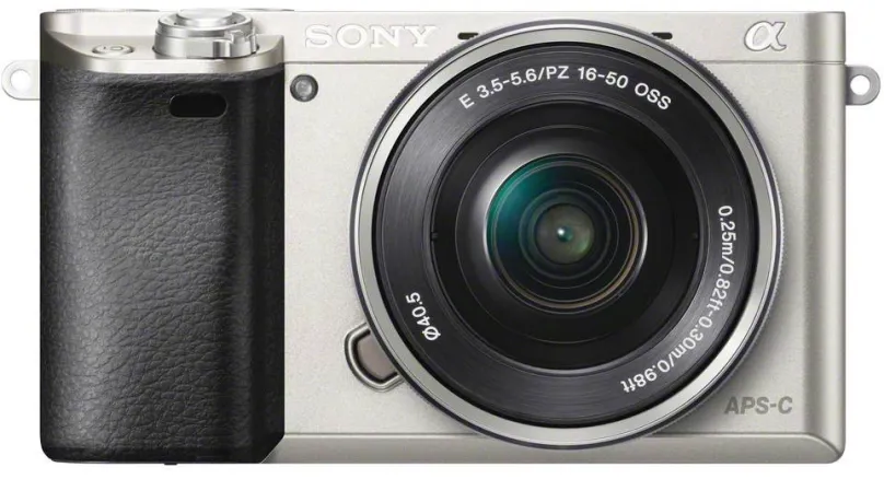 Digitálny fotoaparát Sony Alpha A6000 + E PZ 16-50 mm f/3,5-5,6 OSS strieborný