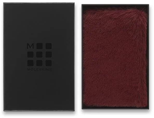 Zápisník Moleskine Faux Fur XS, čistý, Maple Red