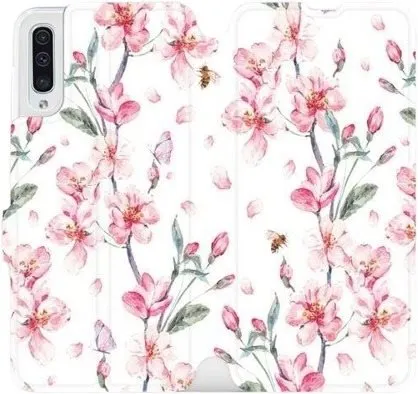 Kryt na mobil Flipové púzdro na mobil Samsung Galaxy A50 - M124S Ružové kvety