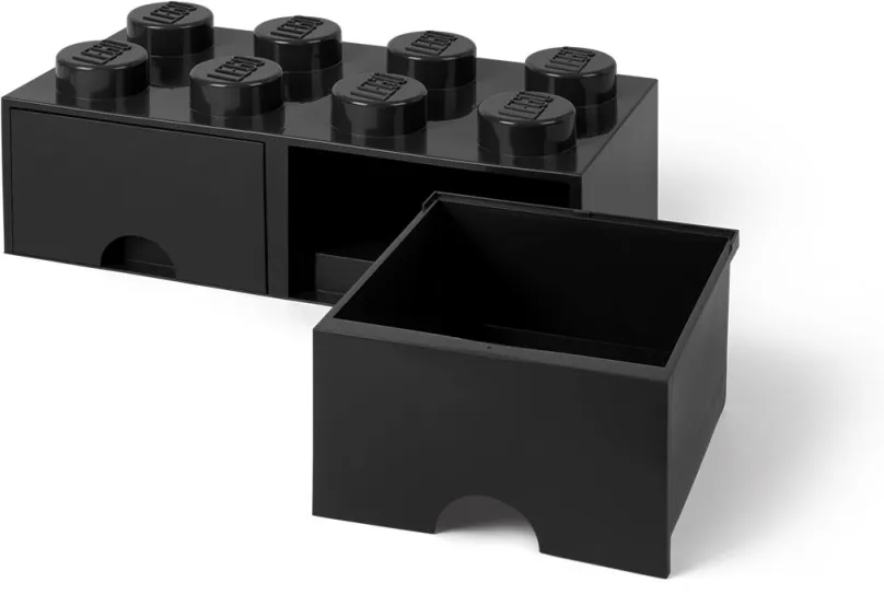 Úložný box LEGO Úložný box 8 s šuplíky - čierna