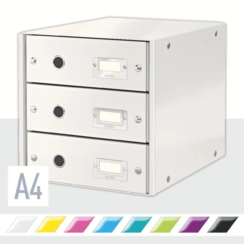 Zásuvkový box LEITZ Click & Store WOW, 3dielny, biely