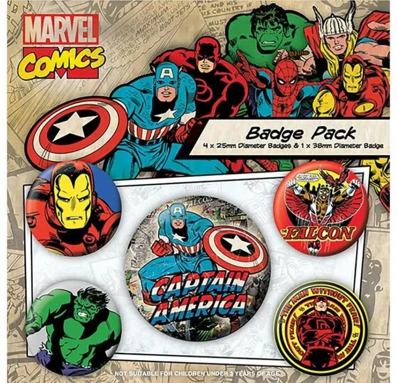 Placky Marvel Comics Captain America - 5 ks