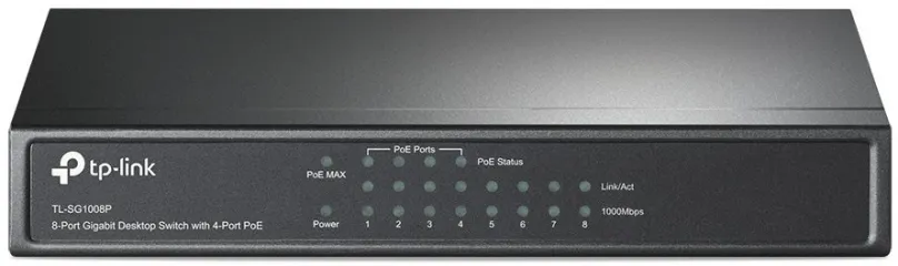 Switch TP-Link TL-SG1008P, desktop, 8x RJ-45, Power over Ethernet (PoE) a QoS (Quality of