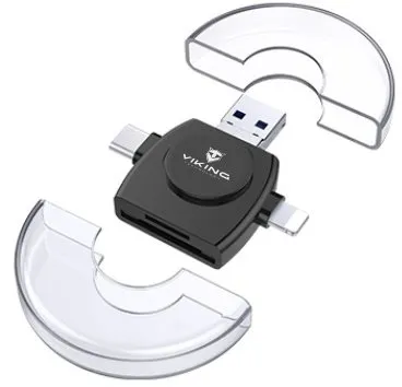 Čítačka kariet Viking V4 USB 3.0 4v1 čierna