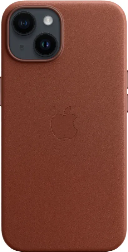 Kryt na mobil Apple iPhone 14 Kožený kryt s MagSafe tehlovo hnedý