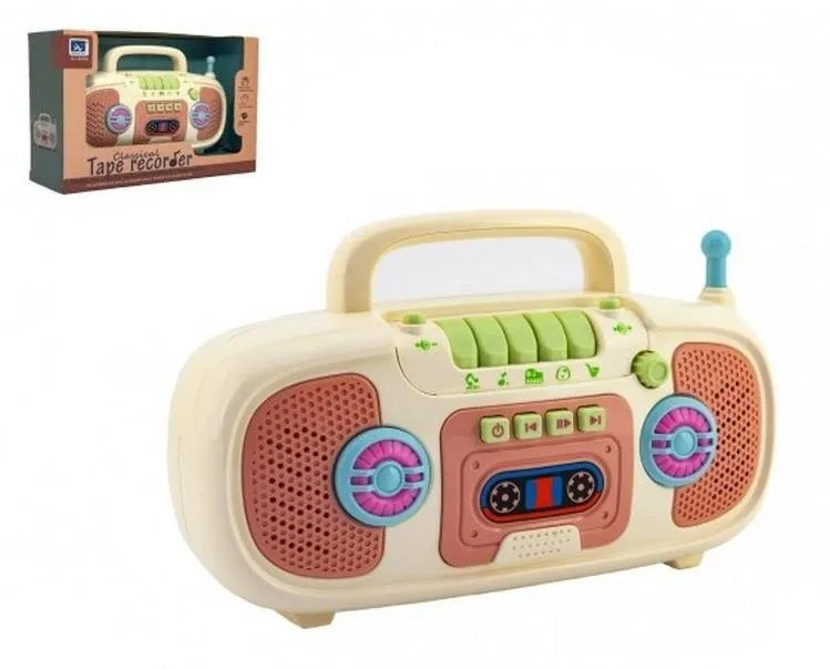 Hudobná hračka Teddies Rádio detské so zvukom so svetlom