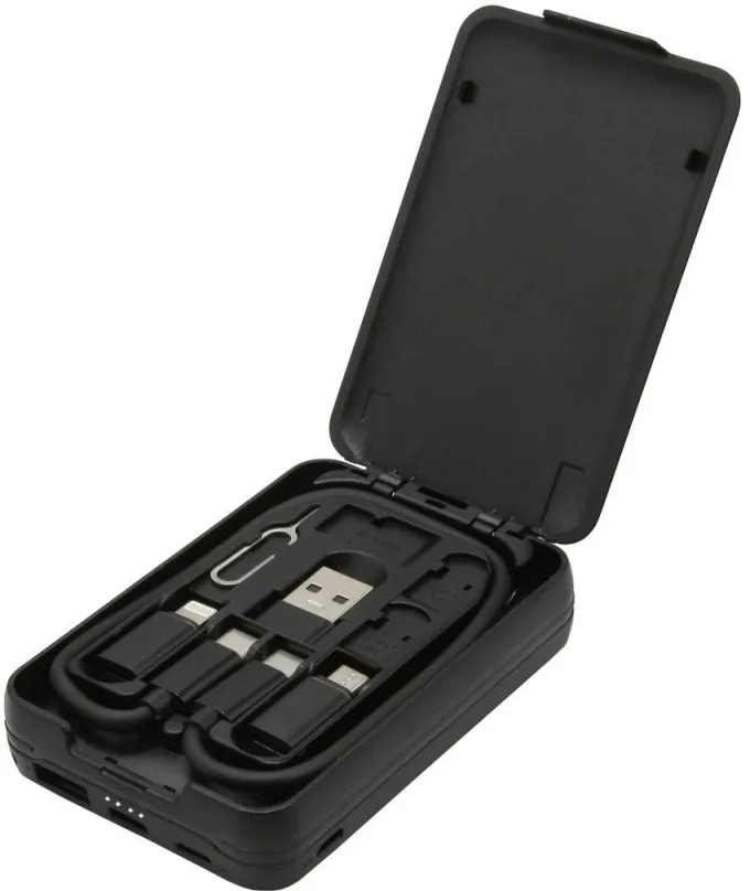 Powerbanka M-Style mini cestovný set 9v1 pre mobilné zariadenia s powerbankou 5000mAh