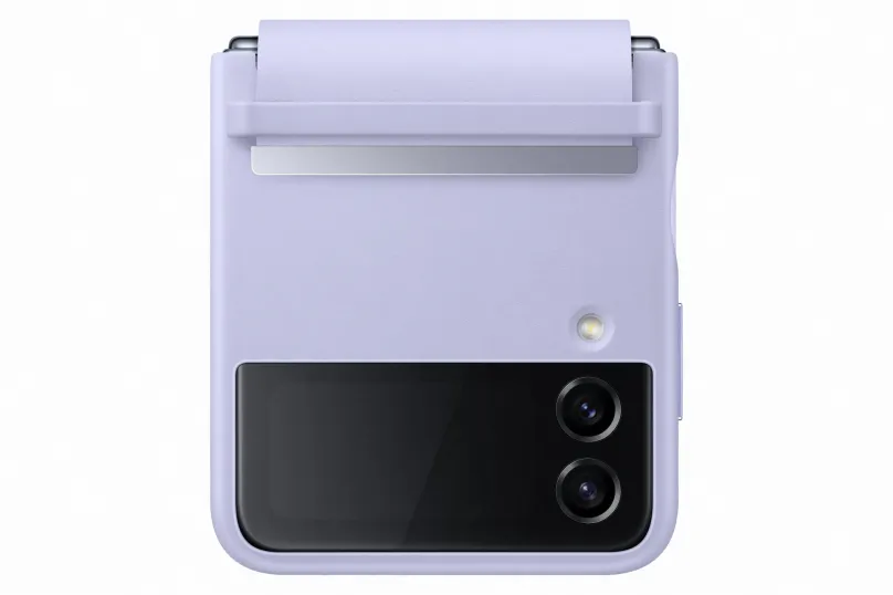 Kryt na mobil Samsung Galaxy Z Flip4 Kožený zadný kryt Flap svetlo fialový