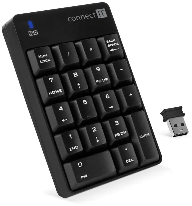 Numerická klávesnica CONNECT IT NumCALC CKB-0061-BK, čierna