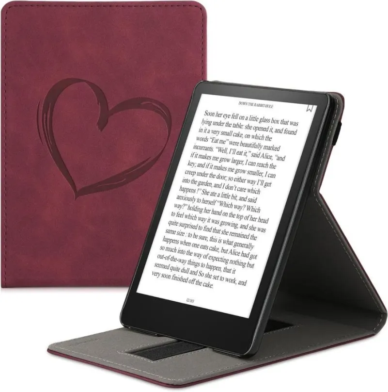 Púzdro na čítačku kníh KW Mobile - Brushed Heart Stand - KW5626416 - púzdro pre Amazon Kindle Paperwhite 5 (2021) - viacba