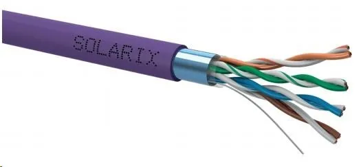 Inštalačný kábel Solarix CAT6 FTP LSOH Dca-2, d2, a1, metráž 1m