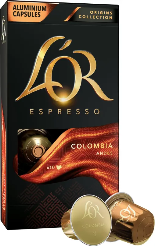 Kávové kapsule L'OR Colombia 10ks hliníkových kapsúl