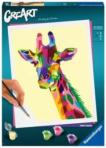 Maľovanie podľa čísel Ravensburger Kreatívne a výtvarné hračky 202027 CreArt Vtipná žirafa
