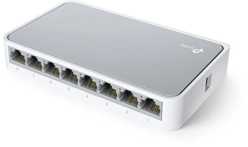Switch TP-Link TL-SF1008D, desktop, 8x RJ-45, prenosová rýchlosť LAN portov 100 Mbit, 8 po