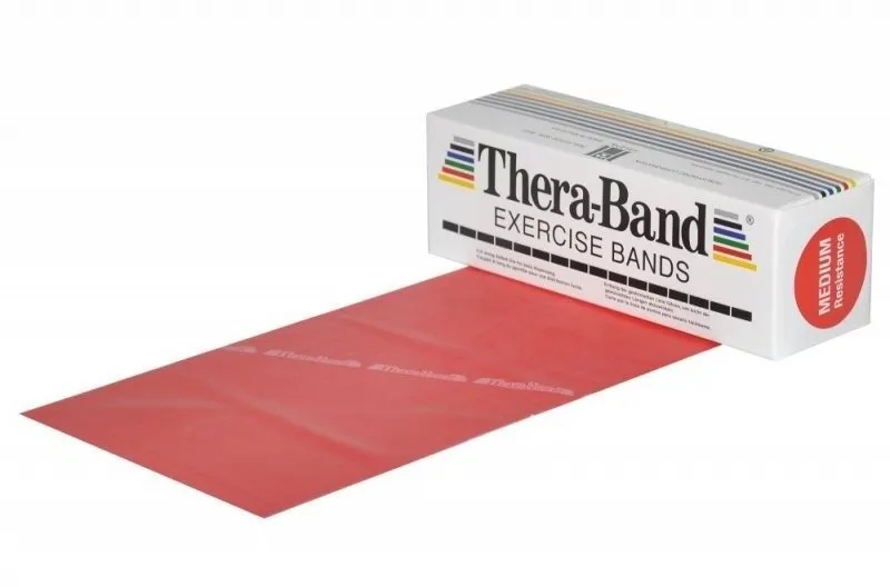 Guma na cvičenie Thera-Band, červená, stredná záťaž, 5,5 m