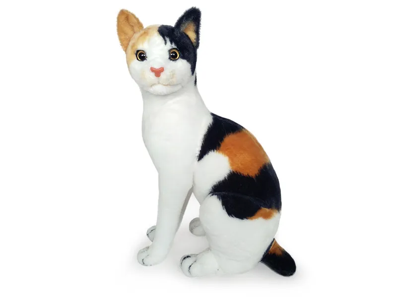 Plyšová sediaca mačka Micka calico, výška 45cm