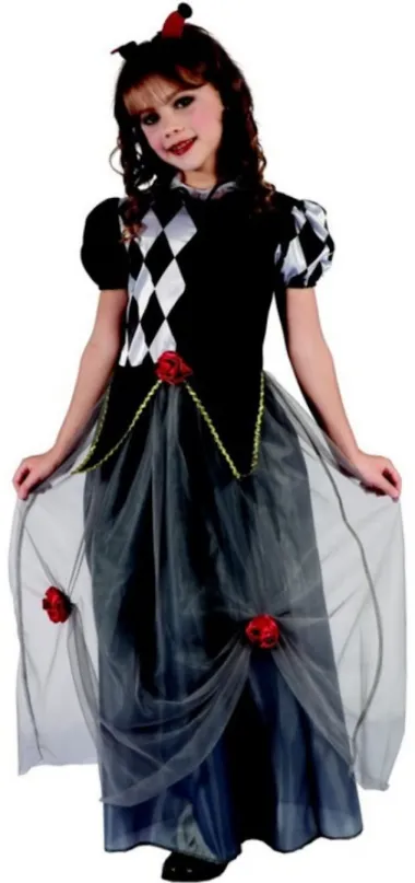 Kostým Šaty na karneval - princezná šašo, 120-130 cm