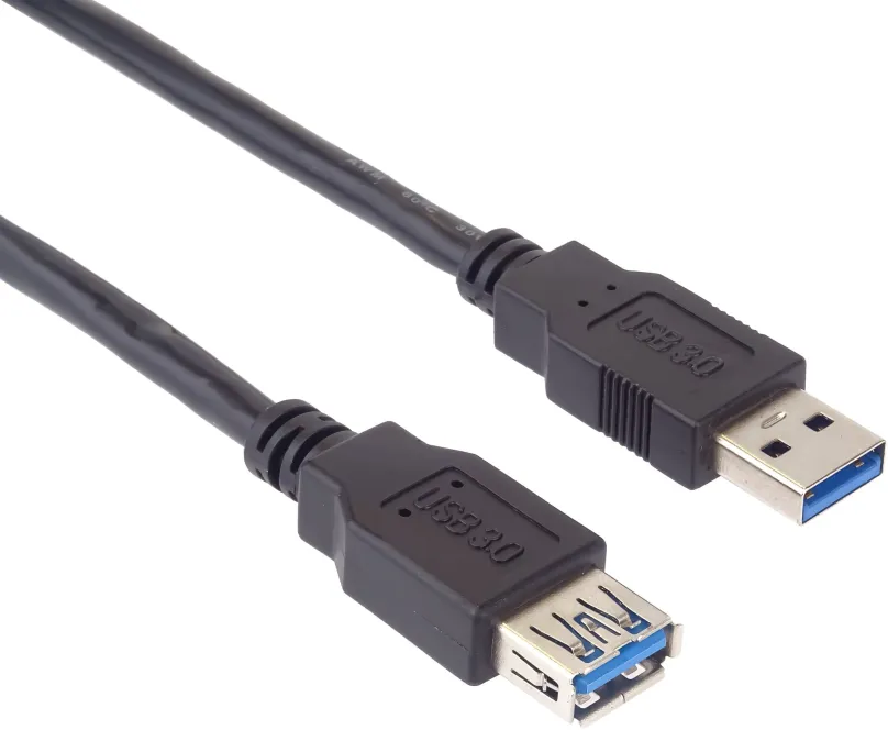 Kábel OEM USB 3.0 prodlužovací 3m AA čierny, - Super-speed 5Gbps
