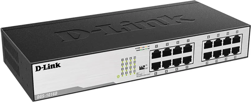 Switch D-Link DGS-1016D, 16x 10/100/1000Base-T, QoS (Quality of Service), prenosová rýchlo