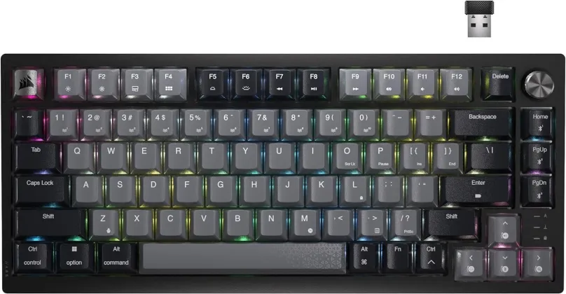 Herná klávesnica Corsair K65 PLUS WIRELESS RGB Black/Gray - US