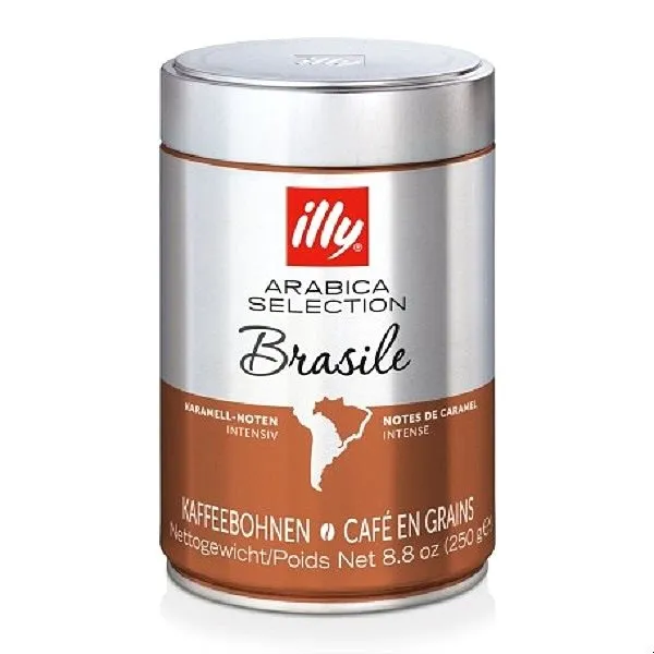 Káva Zrnková káva illy 250g BRAZIL, zrnková, 100% arabica, pôvod Brazília, miesto praže