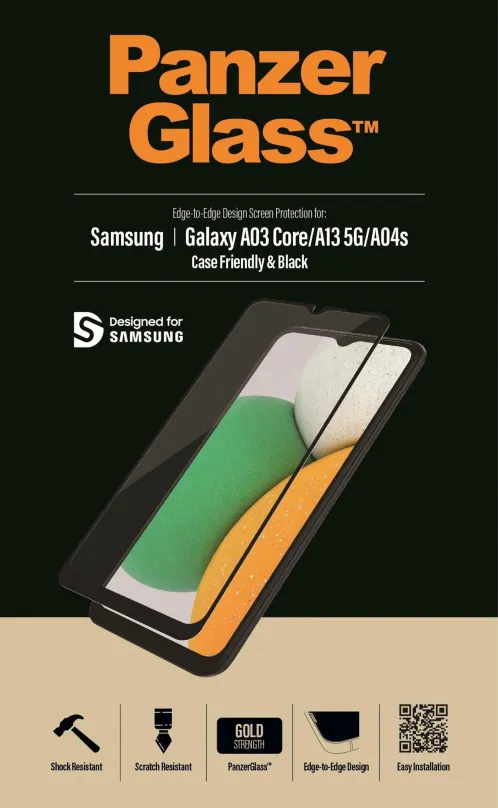 Ochranné sklo PanzerGlass Samsung Galaxy A03 core/A13 5G/A04s, pre Samsung Galaxy A04s, Ga