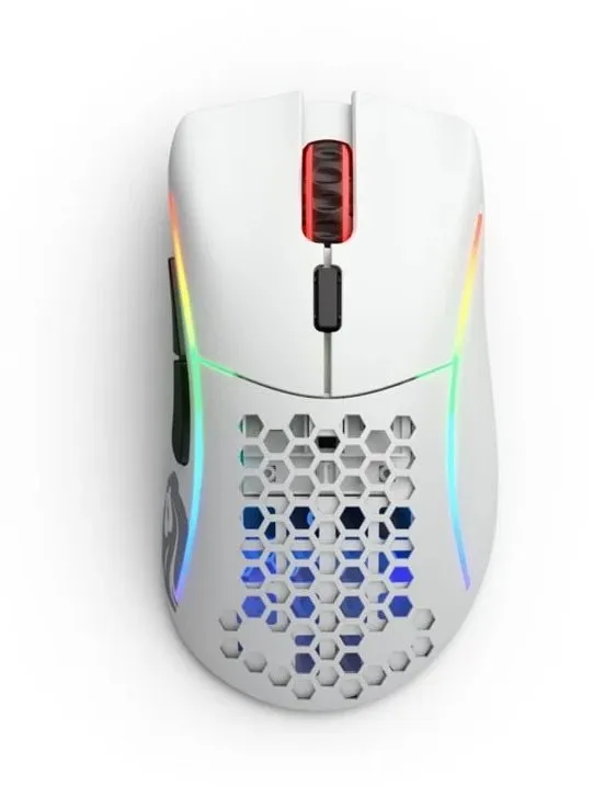 Herná myš Glorious Model D Wireless, matná biela