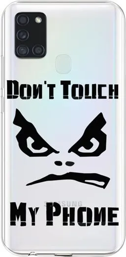 Kryt na mobil TopQ Samsung A21s silikón Nechcem Touch priehľadný 52092