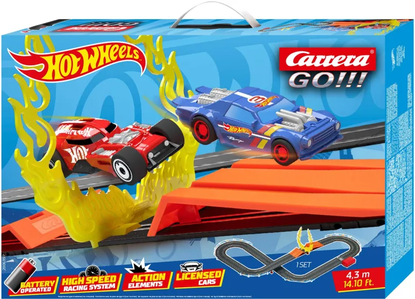 Autodráha Autodráha Carrera GO 63517 Hot Wheels, elektrická, dĺžka trate 530 cm, 2 trate n