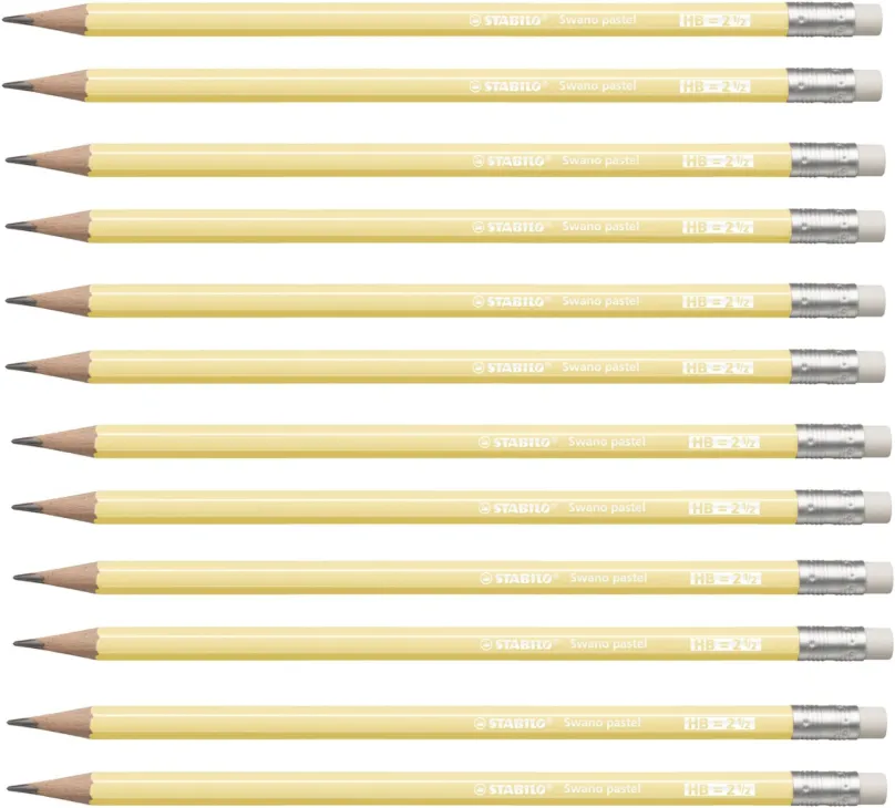 Ceruzka STABILO Swano Pastel HB žltá, šesťhranná - balenie 12 ks