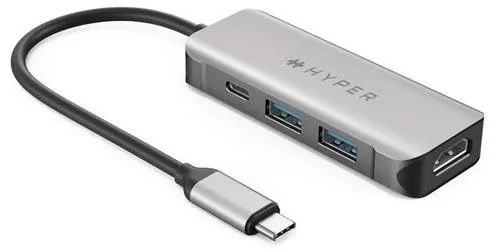 Replikátor portov HyperDrive 4v1 USB-C Hub, strieborný