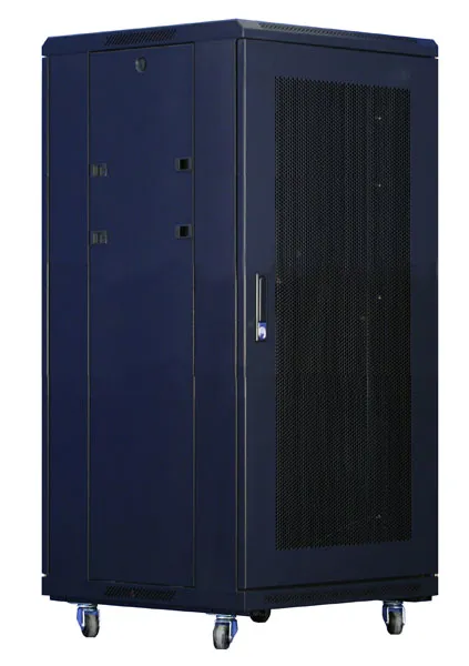 XtendLan 18U/800x1000 stojanový, čierny, perforované dvere a chrbát