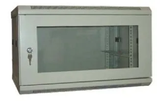 XtendLan 9U/600x450, na stenu, jednodielny, rozložený, sklenené dvere, slonovina