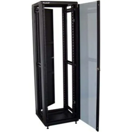 XtendLan 42U/800x1000 stojanový, čierny, sklenené dvere, plný chrbát