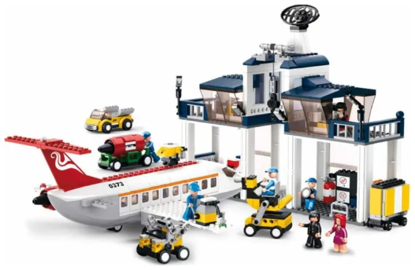 Sluban stavebnice Letisko, 826 dielikov (kompatibilný s LEGO)