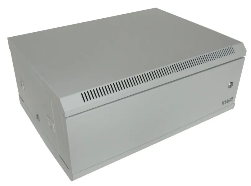 XtendLan 4U/600x450, na stenu, jednodielny, plné dvere, sivý