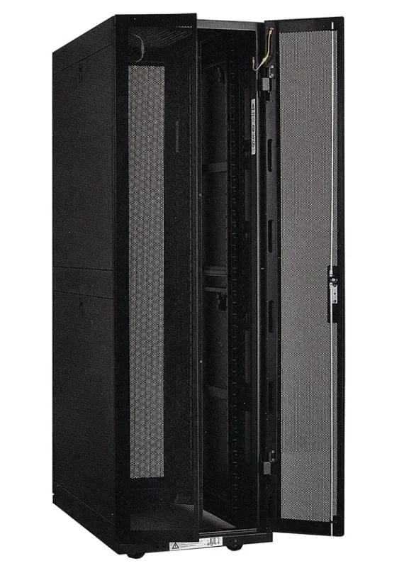 XtendLan 42U/600x1000 stojanový, čierny, perforované dvojkrídlové dvere a chrbát